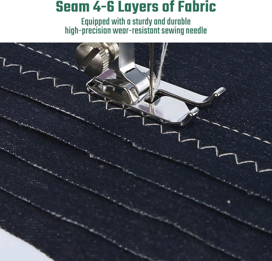 Todeco Nähmaschine für Anfänger und Kinder, 16 Stichmuster, Doppelte Nadel und doppelter Faden, Nähm