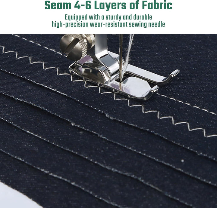 Todeco Nähmaschine für Anfänger und Kinder, 16 Stichmuster, Doppelte Nadel und doppelter Faden, Nähm