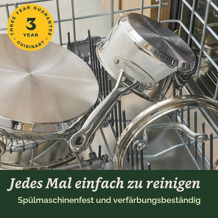 Cuisinart Chef’s Classic™ Edelstahl-Kochgeschirr-Set | 11-teilig: Stielkasserollen, Bratpfannen, Sup