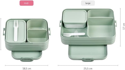 Mepal Bento Brotdose Midi Take A Break - Brotdose mit Bento Box - Für 2 Sandwiches oder 4 Brotscheib