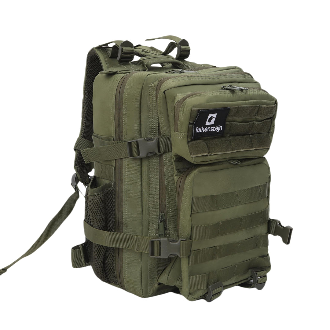 FALKENSTEJN Rucksack für Freizeit Outdooraktivitäten Schule Arbeit Multifunktionsrucksack Army 25/30