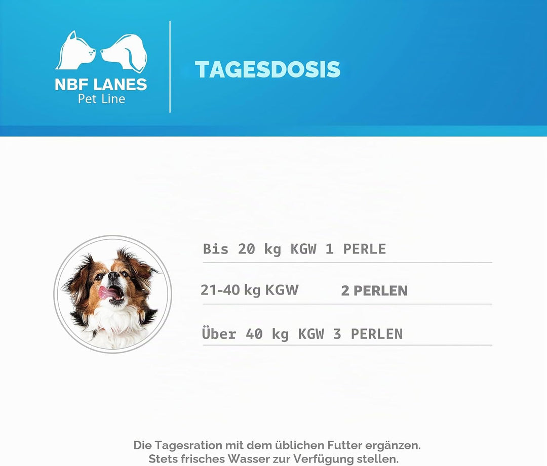 NBF Lanes | Nefrokrill Hund und Katze, 60 Appetable Perlen, Unterstützung der Nierenfunktion bei chr