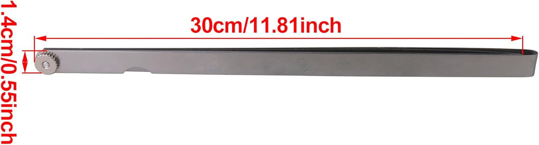 BQLZR Fühlerlehre, Stahl, 300 mm Länge, Dicke 0,02–1 mm, zweifach markiert, metrisch und lehrend, Me