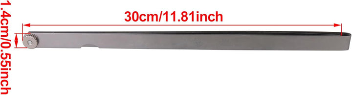 BQLZR Fühlerlehre, Stahl, 300 mm Länge, Dicke 0,02–1 mm, zweifach markiert, metrisch und lehrend, Me