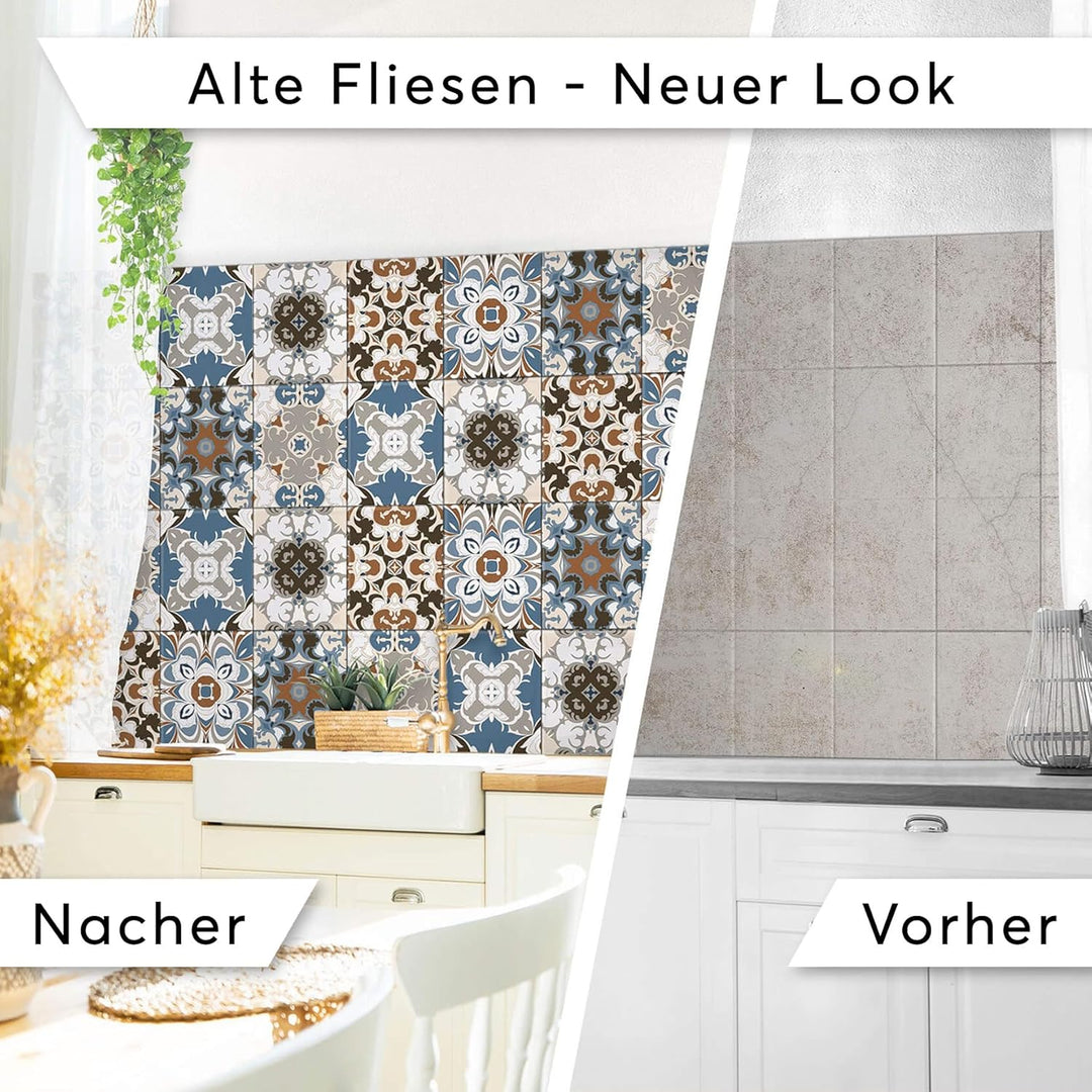 CREATISTO Klebefliesen Stickerfliesen Fliesenfolie - Aufkleber Folie für Fliesen I Klebefliesen Deko