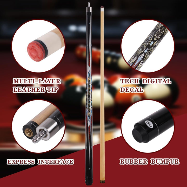 58 Inch13mm 19oz/20oz Maple Billiard Stick Pool Cue Set, Canadian Maple Professional Billiard Pool C