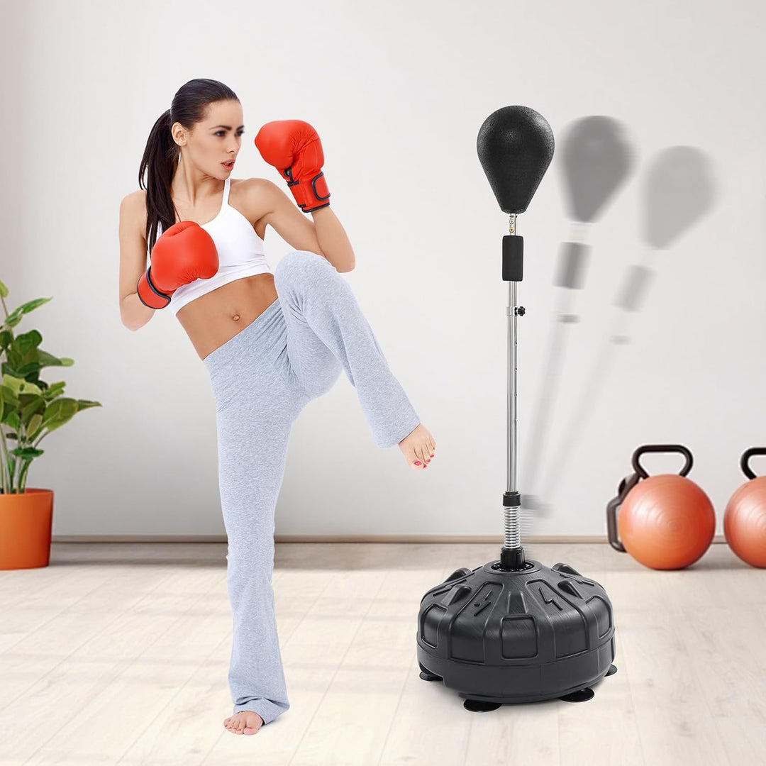 Boxsack Stehend Punchingball Boxstand - Höhenverstellbar, Standfuss - Boxtraining, Kampfsport, Fitne