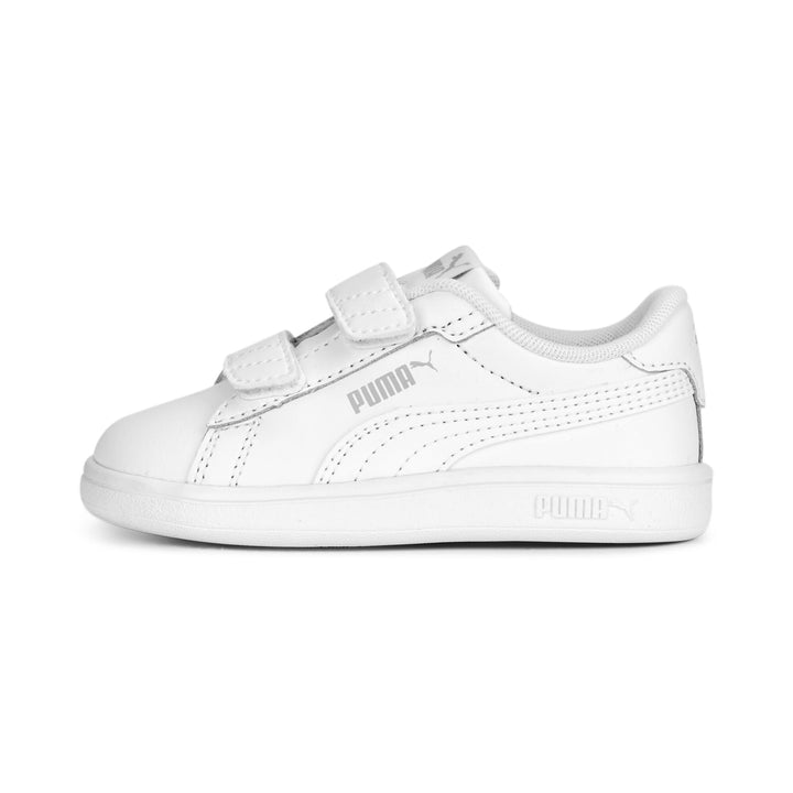 PUMA Unisex Baby Smash 3.0 L V Inf Sneaker 20 EU Puma White Cool Light Gray, 20 EU Puma White Cool L
