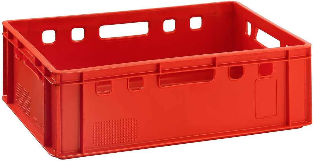 BURI 5x Fleischkiste E2 Metzgerkiste 60x40x20cm lebensmittelecht, robust, stapelbar - Universal Lage