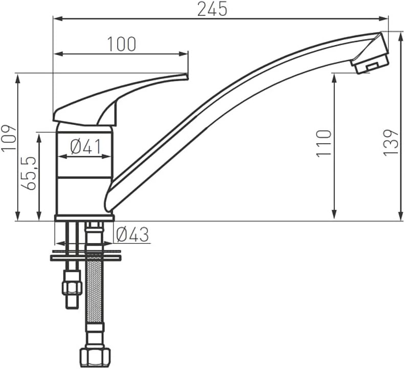 Armatur Standard Basic Chrom Wasserhahn Spültischarmatur Küchenarmatur Küche