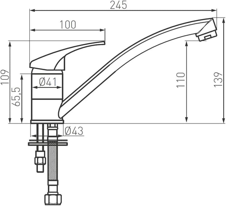 Armatur Standard Basic Chrom Wasserhahn Spültischarmatur Küchenarmatur Küche