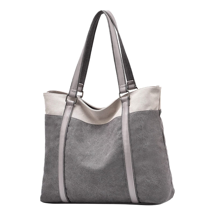 PORRASSO Damen Handtasche Gross Schultertasche Casual Shopper Leinwand Strandtasche für Büro Schule