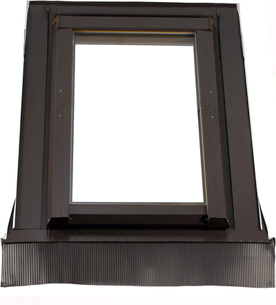 AFG Kunststoff-Dachfenster „SKYLIGHT“ Braun mit Eindeckrahmen mit Rolloaktion (Eindeckrahmen flach,
