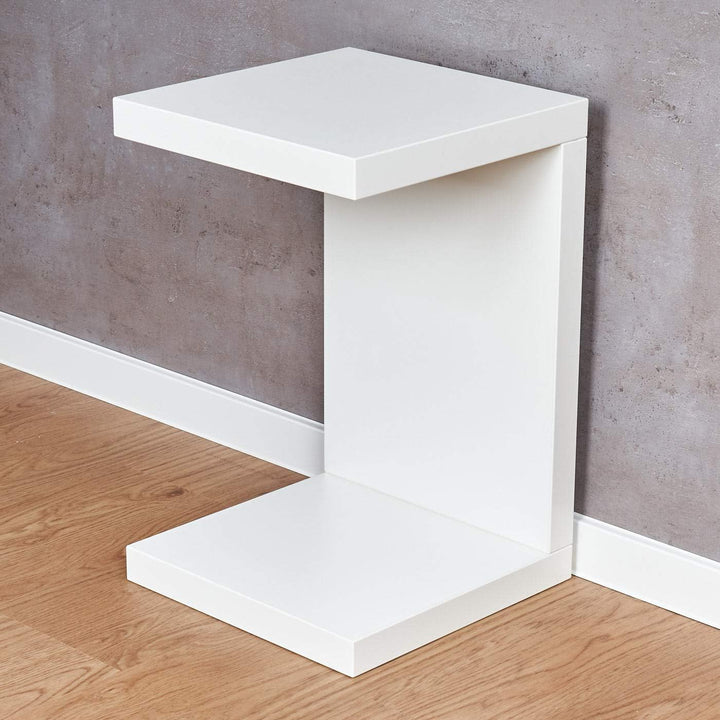 levandeo Beistelltisch Coco Weiss 32x32cm Höhe 50cm Keine Montage fest verleimt Holz Couchtisch Tisc