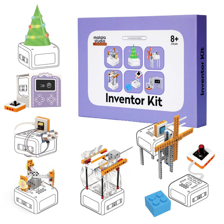 MatataStudio Inventor Kit für Vincibot Roboter mit 7*Baustile, 5*Elektronikmodule, 1*Modulanschluss