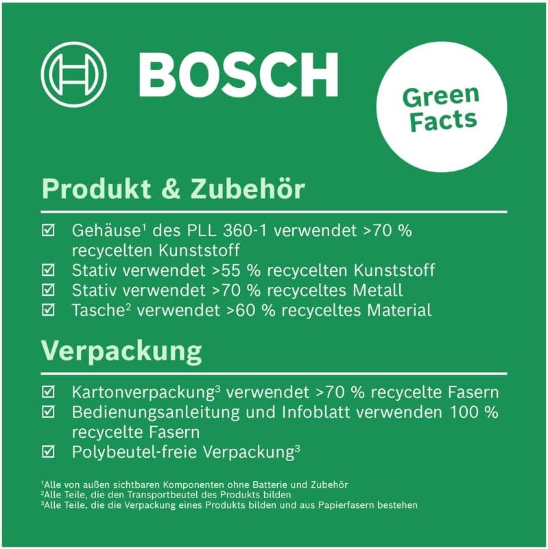 Bosch Linienlaser PLL 360-1 mit Stativ TT 120 (selbstnivellierender 360°-Linienlaser, ±0,4 mm/m Gena