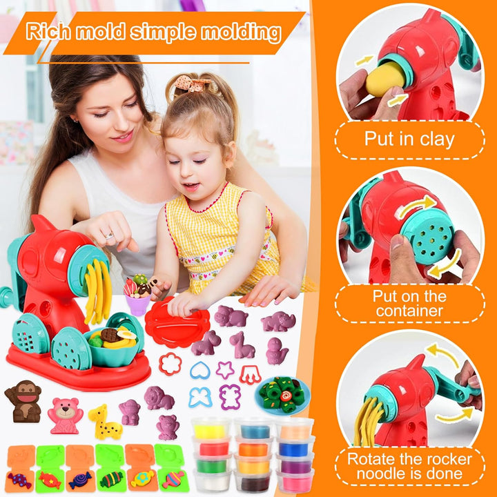 UCAMP Knetwerkzeug Set mit Plastilin Werkzeuge für Kinder - Zubehör für Knete, Teig - Spielset Burge