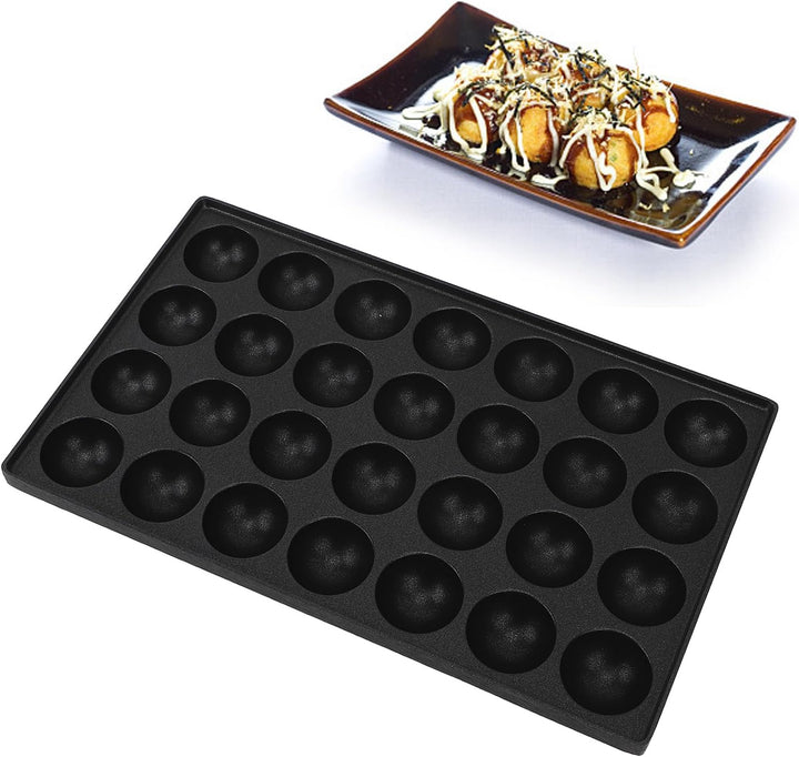Fockety Takoyaki-Maker, Aluminium 28-Loch-Pfanne mit Antihaftbeschichtung, Bequem zu verwenden, Mode
