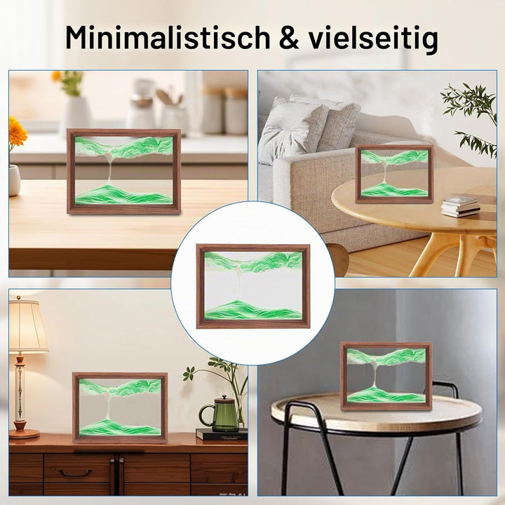 AzureLeap Sandbilder zum Drehen 3D Sandscape die Sandkunst in Tiefsee Fliessende Sandmalerei Sandbil