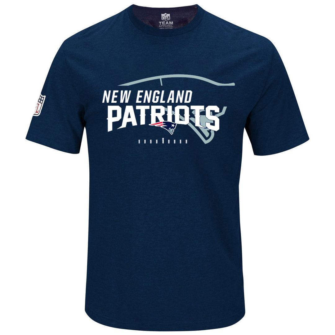 Majestic NFL New England Patriots T-Shirt Tee Football Great Value S Navy, S Navy