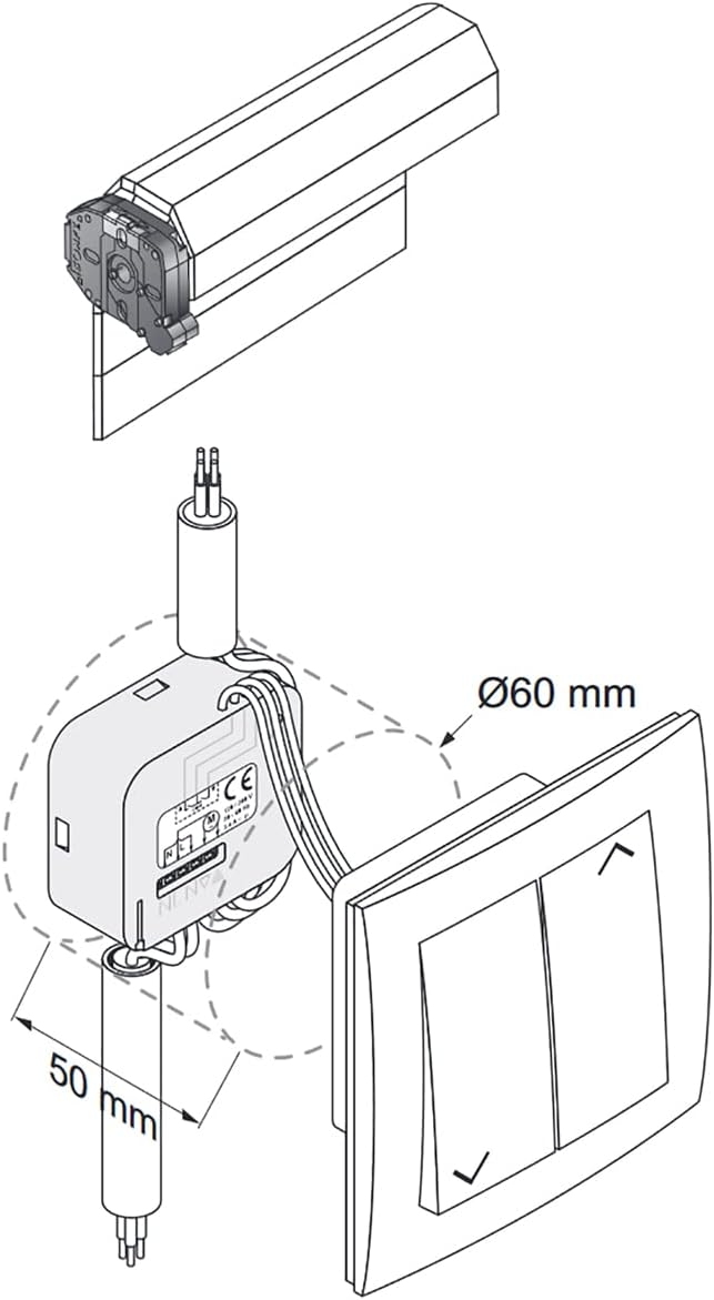 Somfy 2401162 - Rollladen-Mikromodul | RTS-Technologie | TaHoma kompatibel Rollladen-Mikroempfänger,