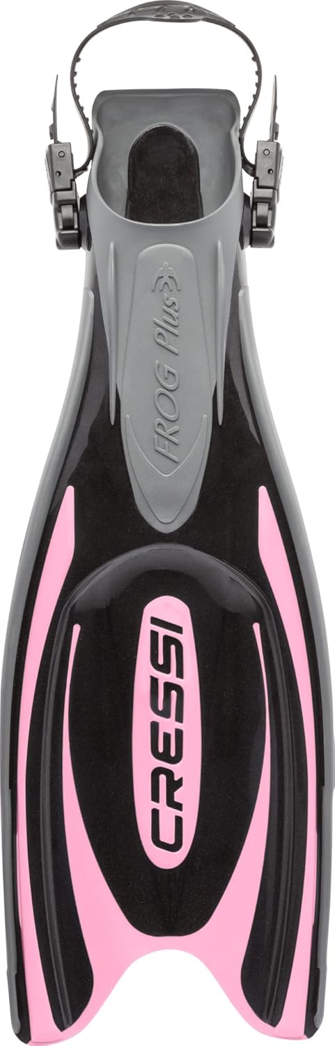 Cressi Frog Plus Tauchflossen Erwachsene XS/S - 36/39 Schwarz/Rosa, XS/S - 36/39 Schwarz/Rosa