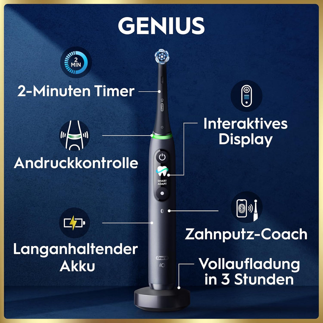 Oral-B iO Series 9 Plus Edition Elektrische Zahnbürste/Electric Toothbrush, PLUS 3 Aufsteckbürsten,