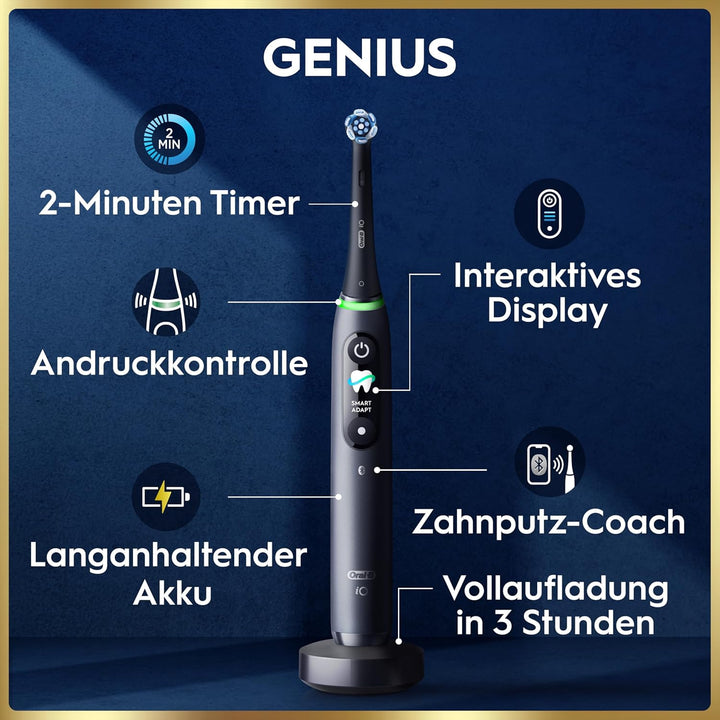 Oral-B iO Series 9 Plus Edition Elektrische Zahnbürste/Electric Toothbrush, PLUS 3 Aufsteckbürsten,