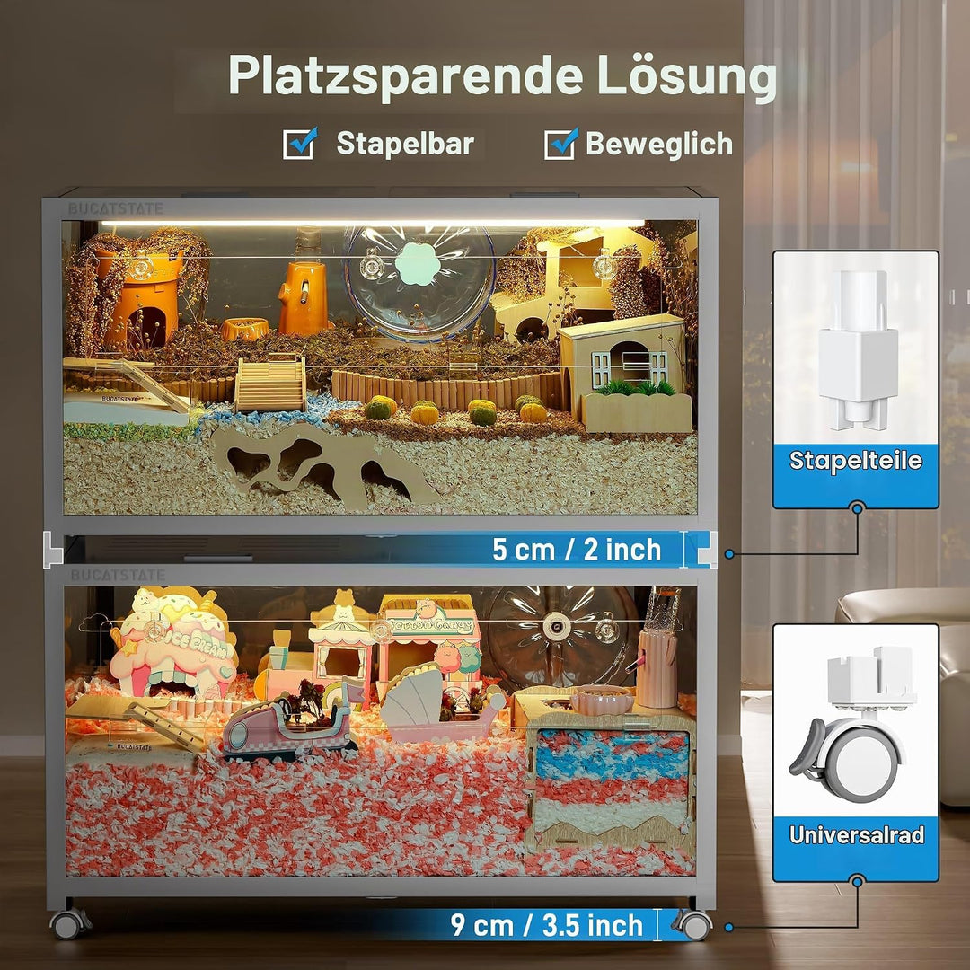BUCATSTATE Universal-Rad- und Staplerzubehör, Käfigzubehör, das Bewegen und Stapeln Unterstützt, nur