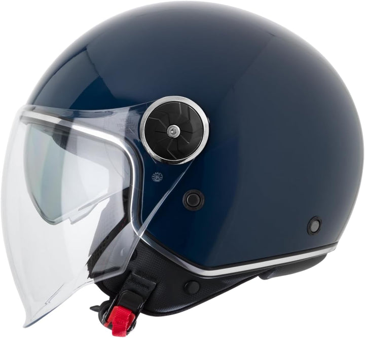 VINZ Tobia Jethelm mit Doppelvisier | Roller Helm Fashionhelm | In Gr. XS-XXL | Jet Helm mit Sonnenb