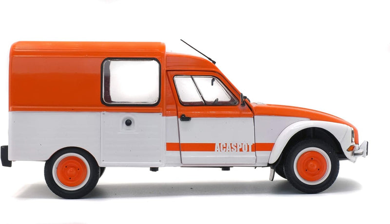 Solido Citroen Acadiane Acaspot, 1984, Modellauto, Massstab 1:18, weiss/orange