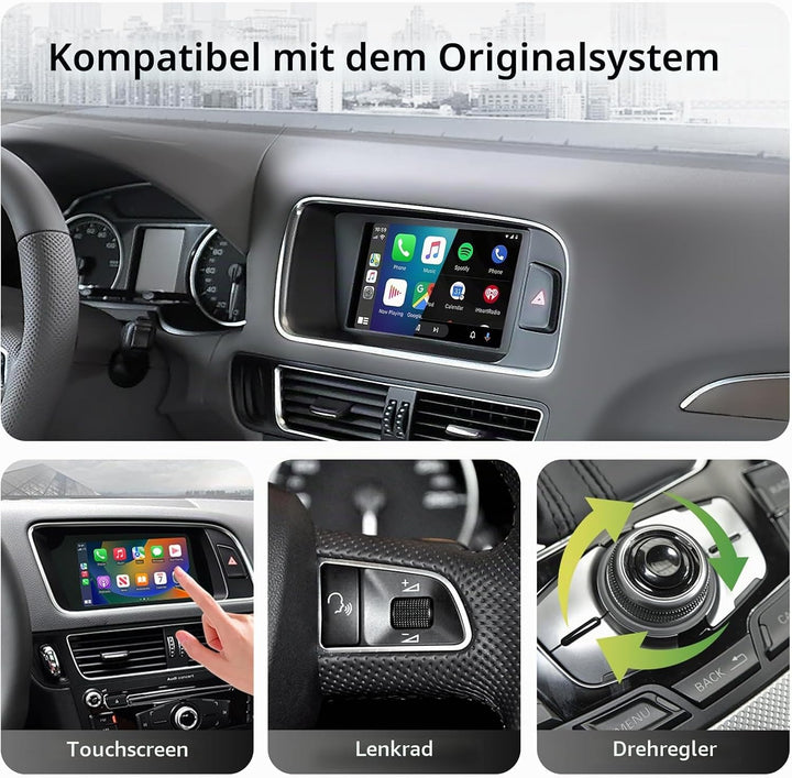 EZoneTronics Wireless CarPlay &amp; Android Auto Retrofit Kit Decoder für Audi A4/A5/Q5 2008-2018 mit MM