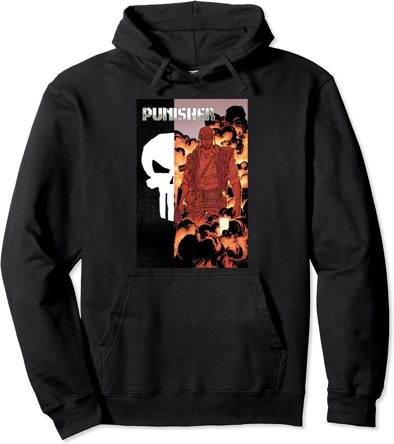 Marvel The Punisher Combat Split Comic Cover Pullover Hoodie