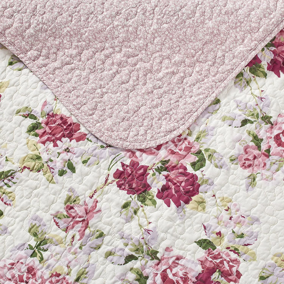 Laura Ashley Lidia Collection Bettwäsche-Set, 100% Baumwolle, wendbar, leicht und atmungsaktiv, vorg