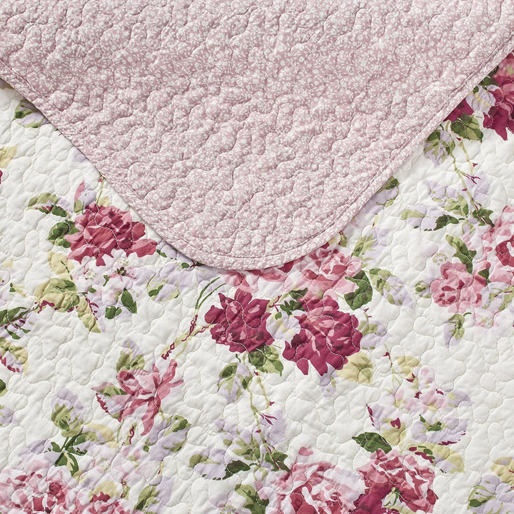 Laura Ashley Lidia Collection Bettwäsche-Set, 100% Baumwolle, wendbar, leicht und atmungsaktiv, vorg