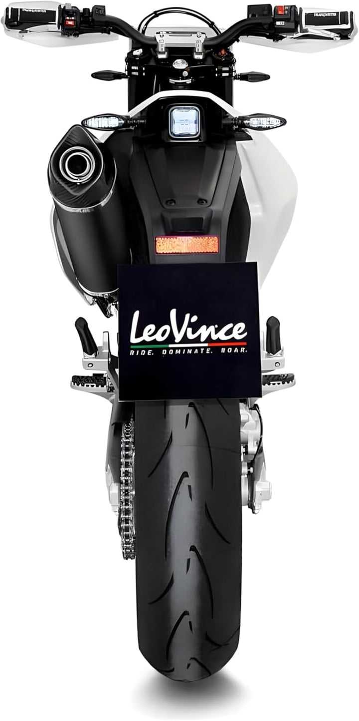 Auspuffanlage LeoVince Komplettanlage SBK NERO, Edelstahl schwarz, Carbon Kappe, 1/1, mit Zulassung