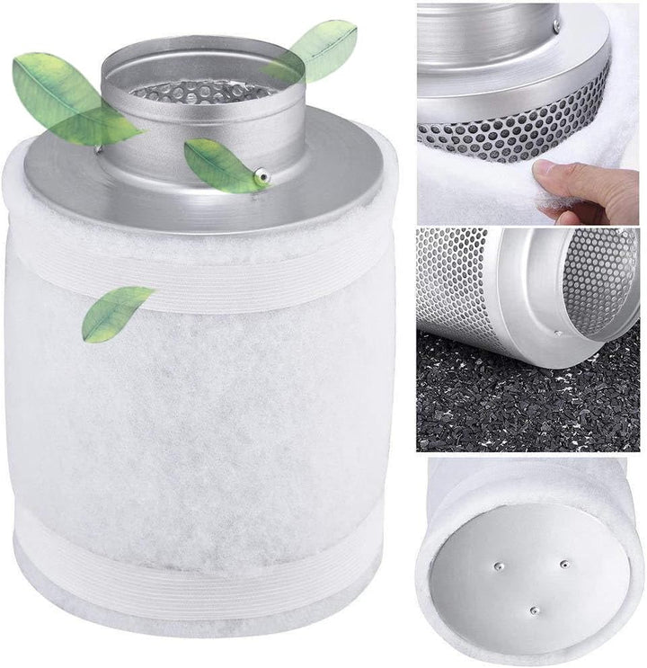 Aktivkohlefilter grow Luftreiniger 100 125 150 200 mm (100 * 250 (bis 250 m3/h)) 100*250 (bis 250 m3