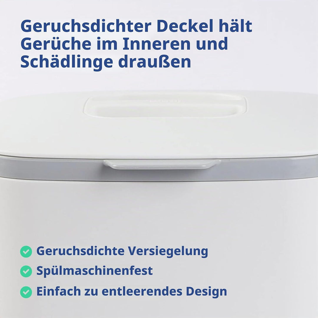 BLUE GINKGO Biomülleimer Küche – Kompostbehälter Küche mit Deckel, Griffen | Spülmaschinenfest | Her