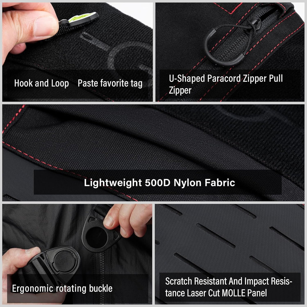 TACTICAL GEEK Cache L1 Umhängetasche Leichter Brustrucksack Umhängetasche Anti-Diebstahl wasserdicht