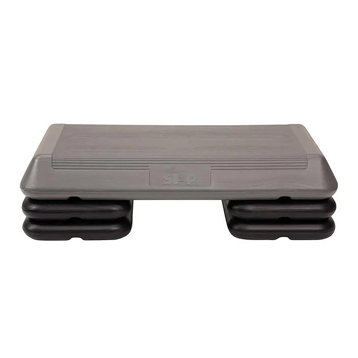 The Step Aerobic-Plattform, Renngrösse, Aerobic-Plattform, grau und original Schwarze Lifts 4 Abstan