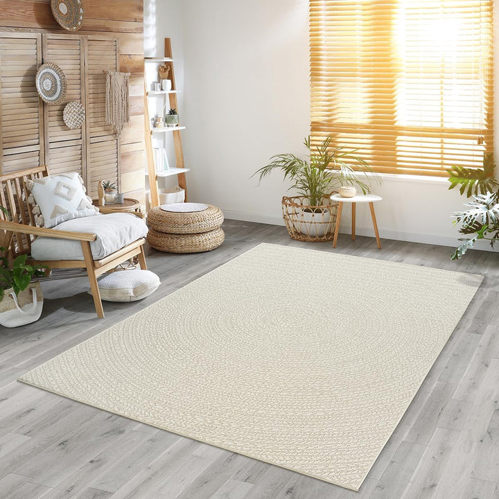 the carpet Kansas - robuster In- und Outdoor Teppich im natürlichen Jute-Look, wetterfest, geeignet