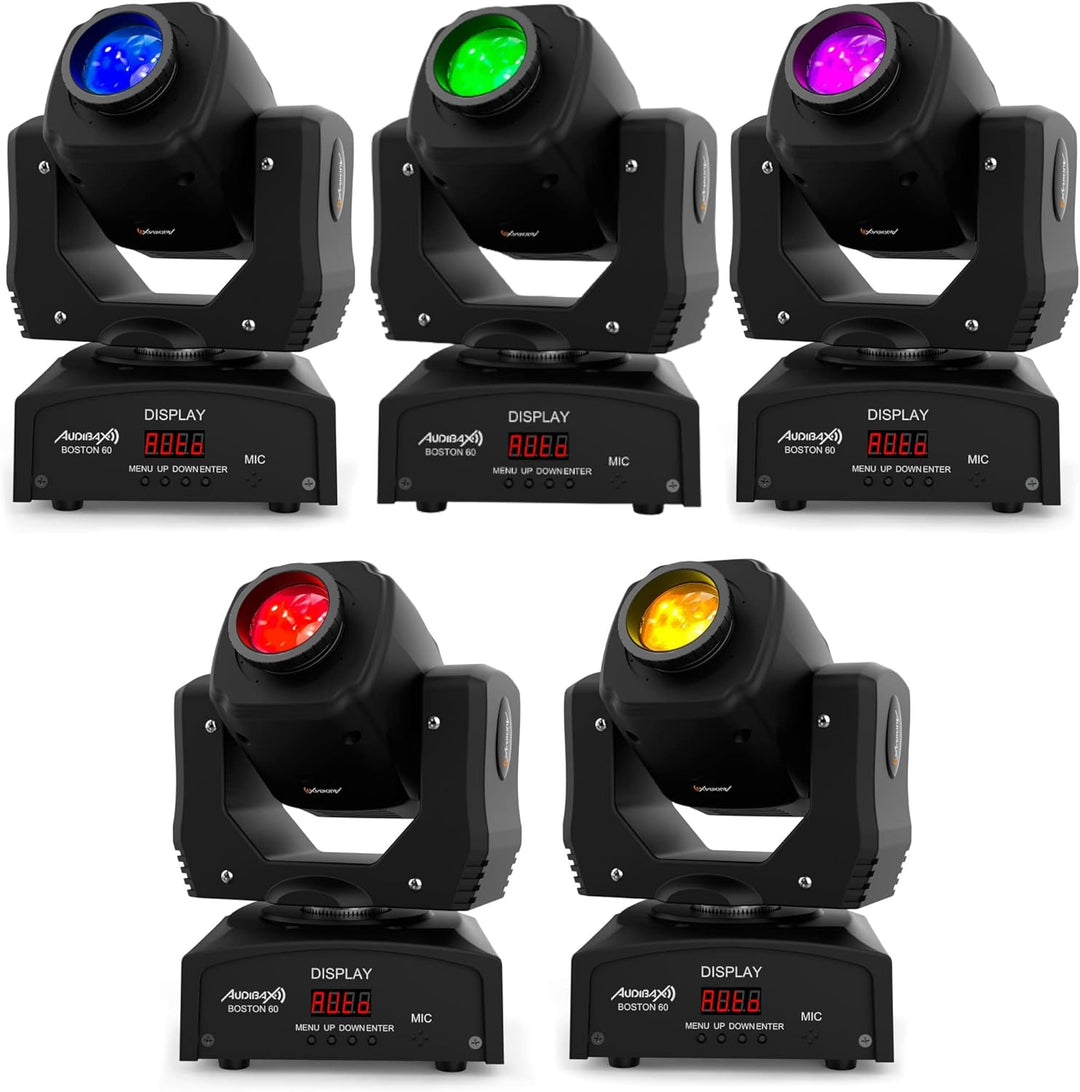 Audibax Boston 60 Cabeza Móvil Spot Led Discoteca 60w Mehrfarbig, Mehrfarbig