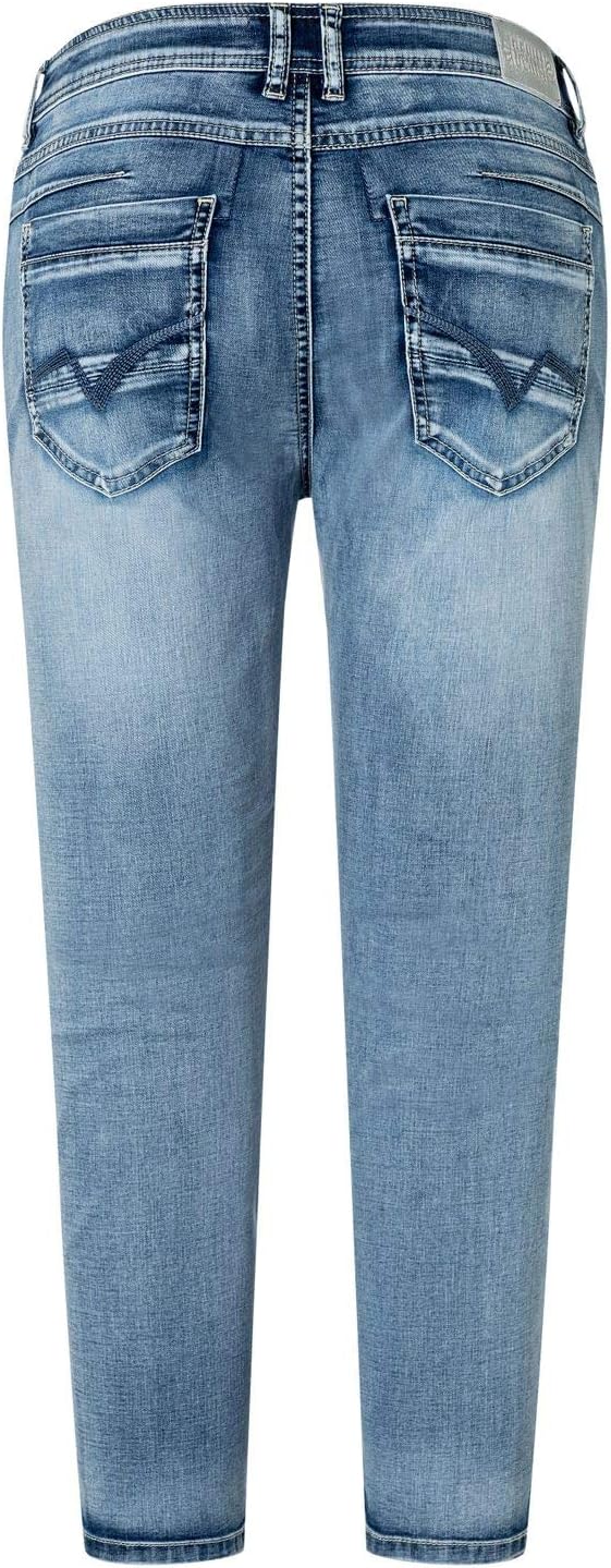 Timezone Damen Regular Jillytz Cropped Jeans, Aqua Blue Wash