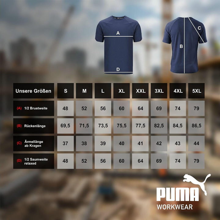 PUMA Workwear Herren Shirt aus 100% Baumwolle - Strapazierfähiges und atmungsaktives Gewebe - Bequem