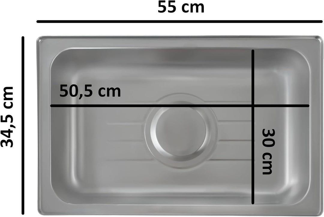 Mahlzeit elektrischer Edelstahl Chafing Dish für GN 1/1 | 9 Liter, bis 80°C mit Display | Warmhalteb