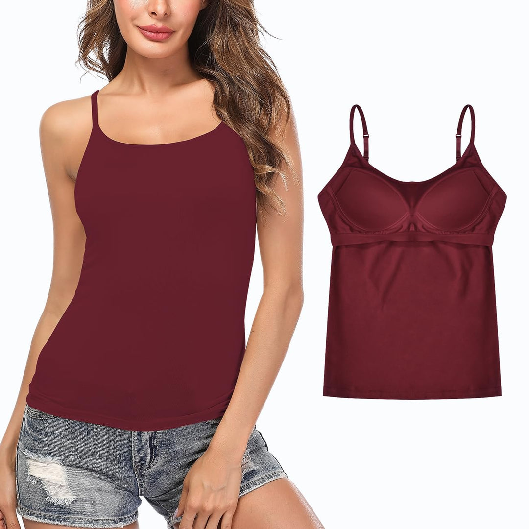 STARBILD Damen Unterhemd, S-4XL L Burgunderrot, L Burgunderrot