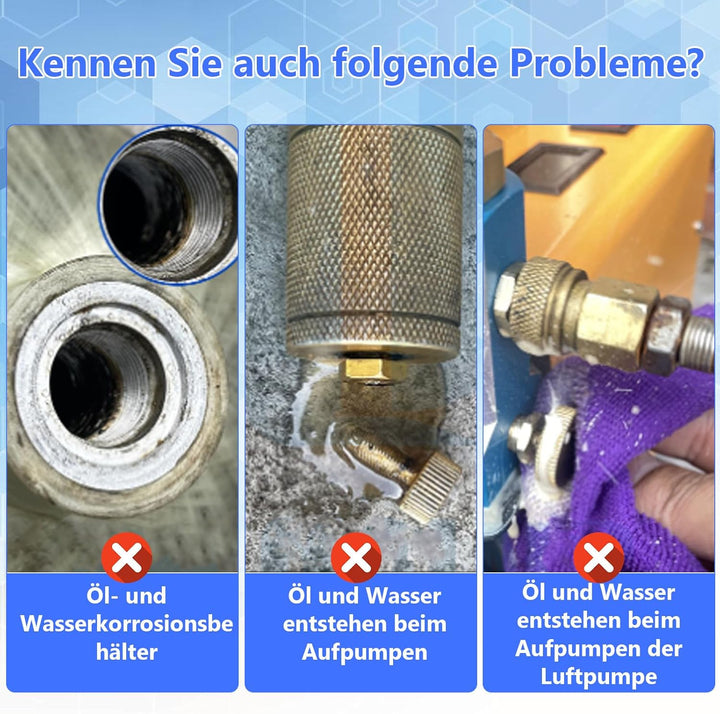 Luftkompressor Filter Feuchtigkeit Wasserfalle Öl Wasserabscheider Regler mit Innen- und Aussengewin
