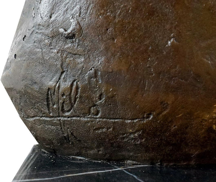 Kunst & Ambiente - Tierbronze - Abstrakter Löwenkopf - Modern Art Skulptur - signiert Milo - Löwensk
