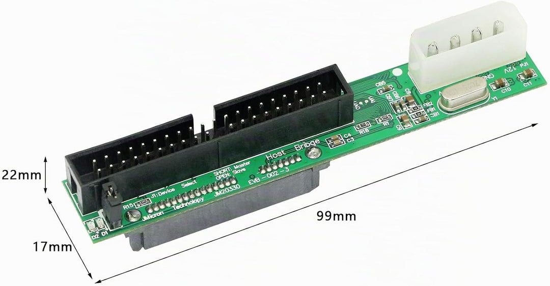 CERRXIAN SSD/SATA auf IDE Bridge Board, SATA zu PATA IDE Konverter, Plug&Play 7+15 Pin 3.5/2.5 HDD D