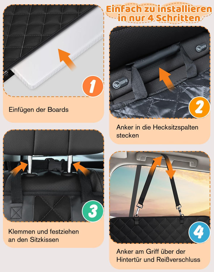 Alfheim Breite wasserdichte Hunddecke Auto Hinten Sitzwagen Hunde Hinten Sitz Voller Schutz mit Scha